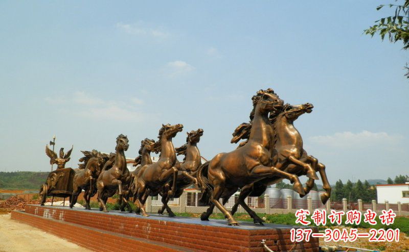 丽水阿波罗战车广场景观铜雕 (3)