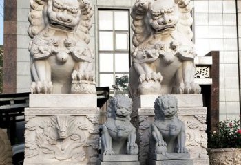 丽水石狮子雕塑——守护家园的看门神