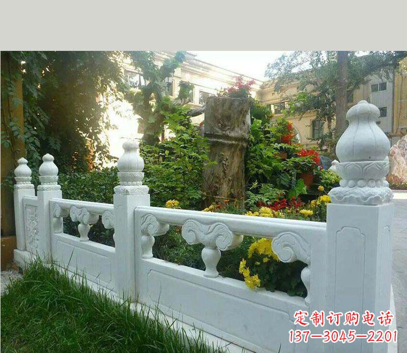 丽水别墅汉白玉栏板景观石雕