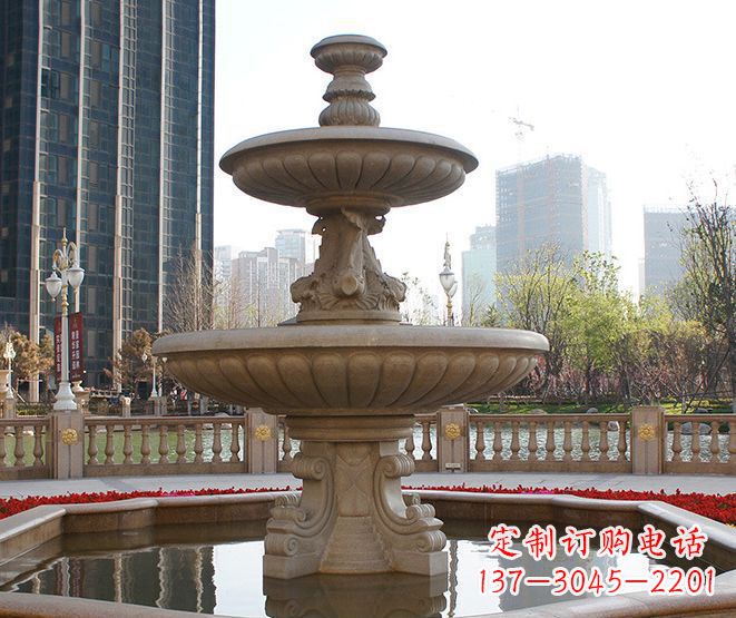 丽水别墅景观大型喷泉石雕
