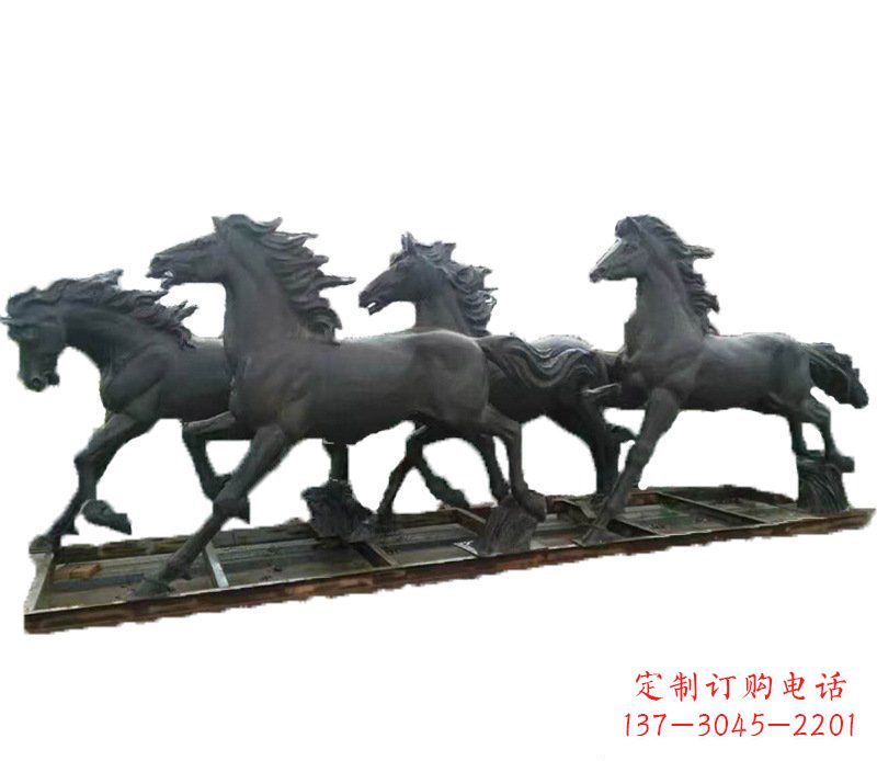 丽水别墅景观动物马铜雕塑 (2)
