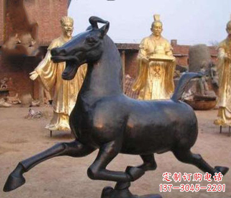 丽水别墅景观动物马铜雕塑_1
