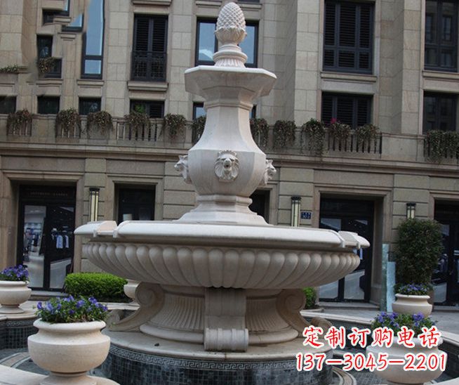 丽水别墅景观石雕大理石喷泉