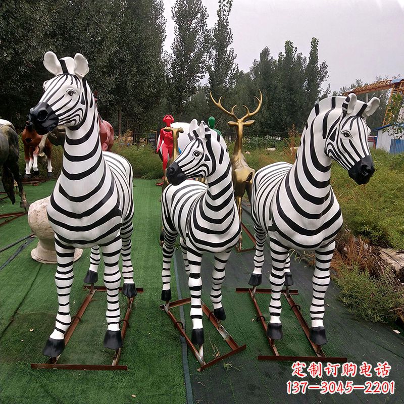丽水斑马玻璃钢仿真雕塑