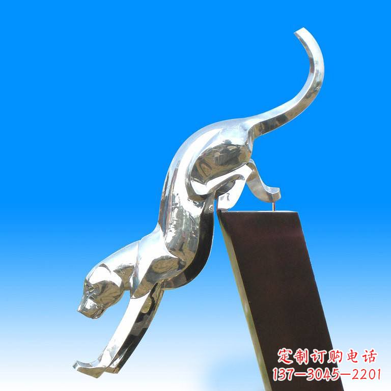 丽水豹玻璃——玻璃钢豹子雕塑
