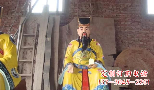 丽水玻璃钢彩绘文财神寺庙神像雕塑