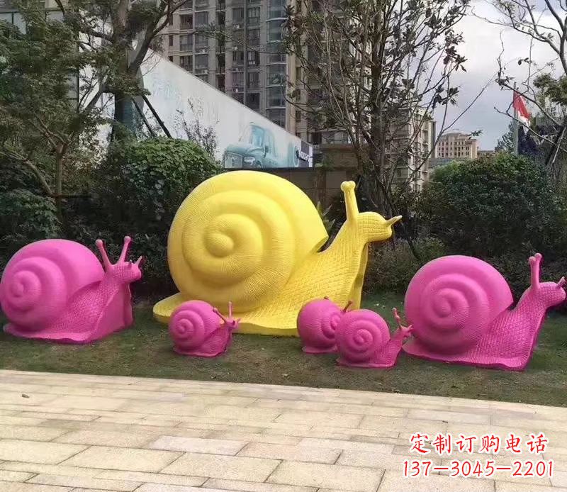 丽水玻璃钢彩绘蜗牛雕塑