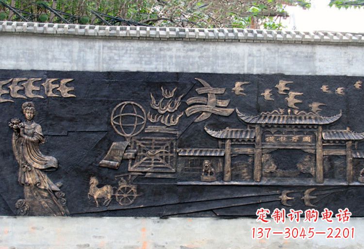 丽水玻璃钢仿铜牡丹雕塑