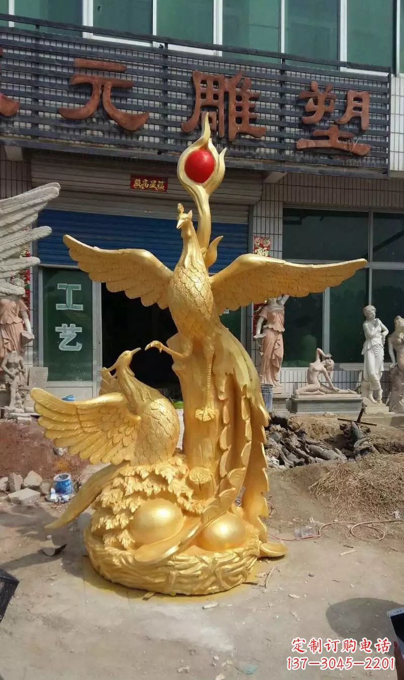 丽水玻璃钢雕刻的凤凰之美