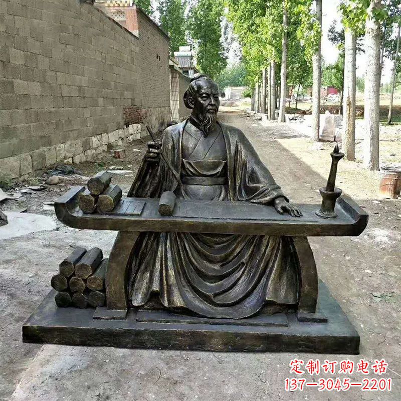 丽水玻璃钢仿铜雕刻的历史名人——张衡