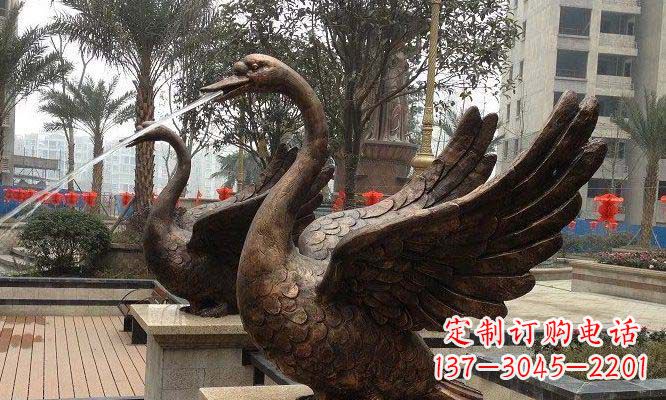 丽水天鹅雕塑美丽的视觉盛宴