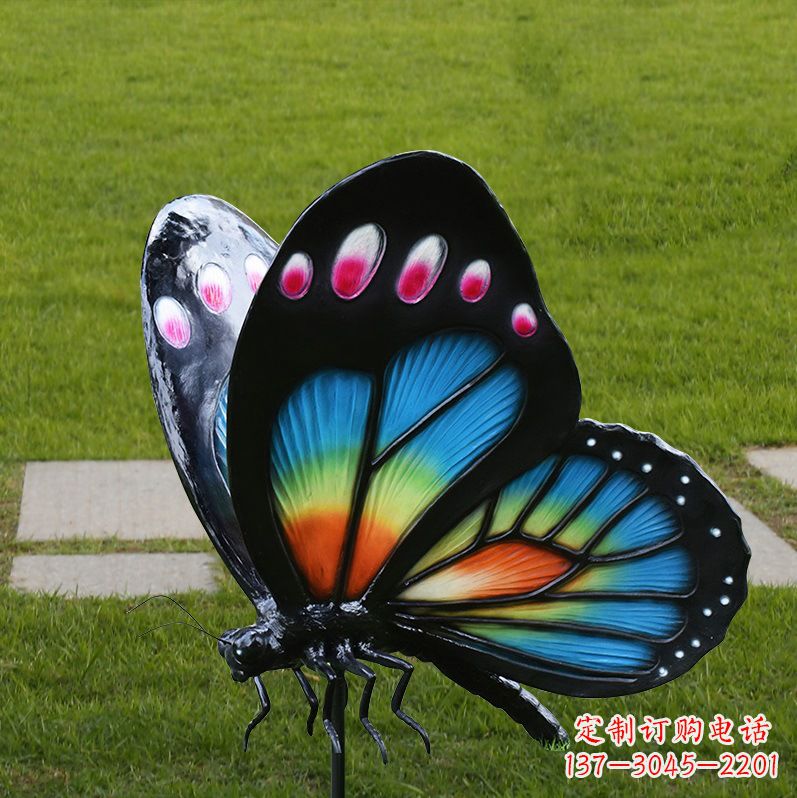 丽水玻璃钢制作的蝴蝶雕塑