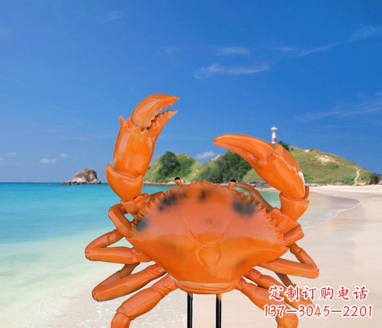 丽水玻璃钢螃蟹雕塑