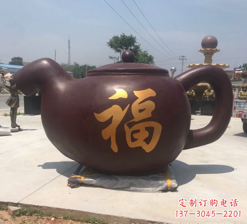 丽水玻璃钢茶壶雕塑