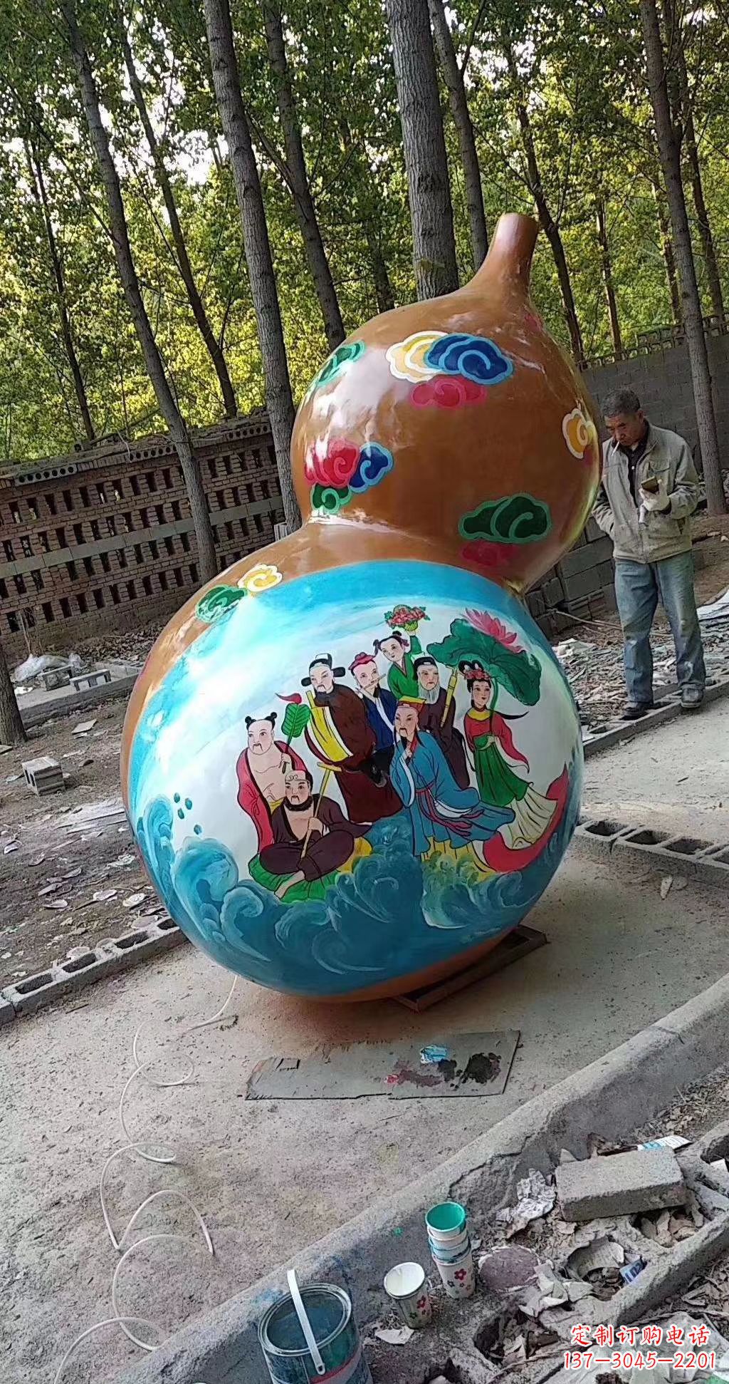 丽水玻璃钢公园仿真葫芦雕塑