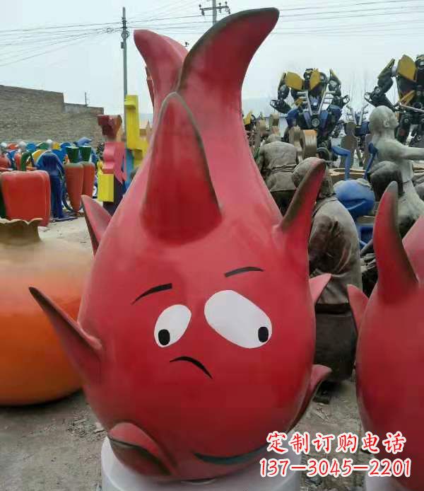丽水精美的火龙果雕塑——给环境带来活力