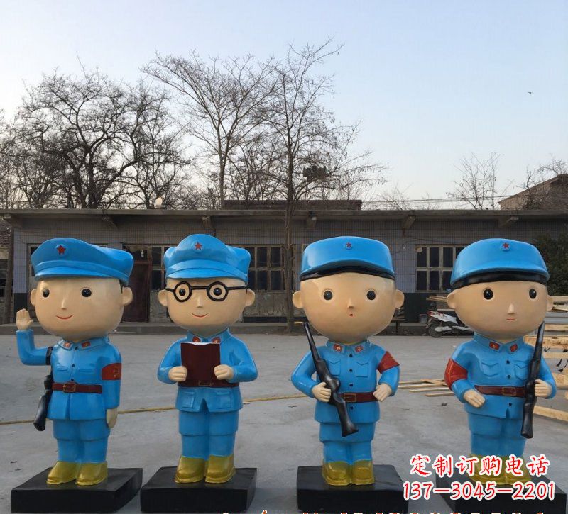 丽水玻璃钢制作的红军雕塑传承精神