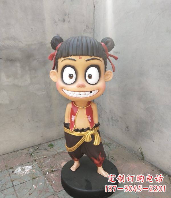丽水玻璃钢卡通魔童哪吒