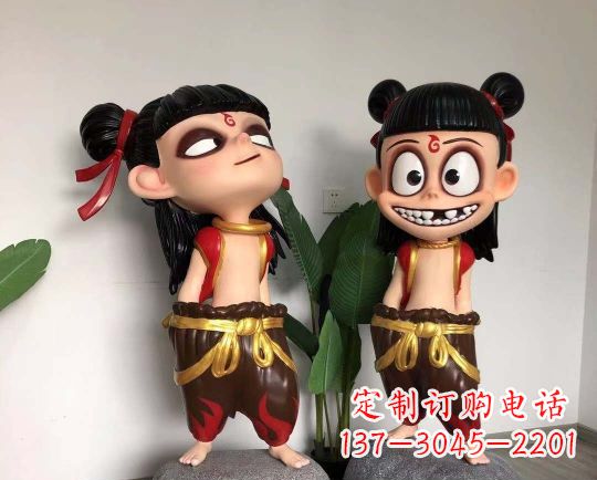 丽水玻璃钢制作的哪吒雕塑一种神奇的艺术