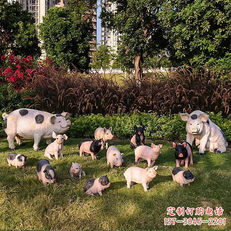 丽水玻璃钢树脂仿真动物雕塑——公园农家院精美装饰