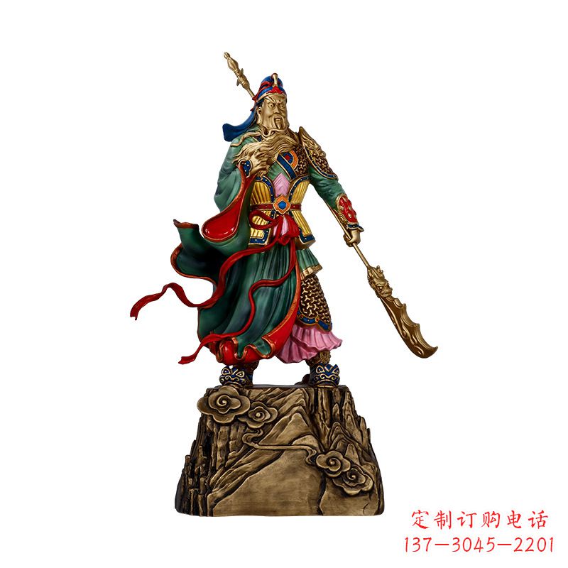 丽水玻璃钢制关羽雕塑