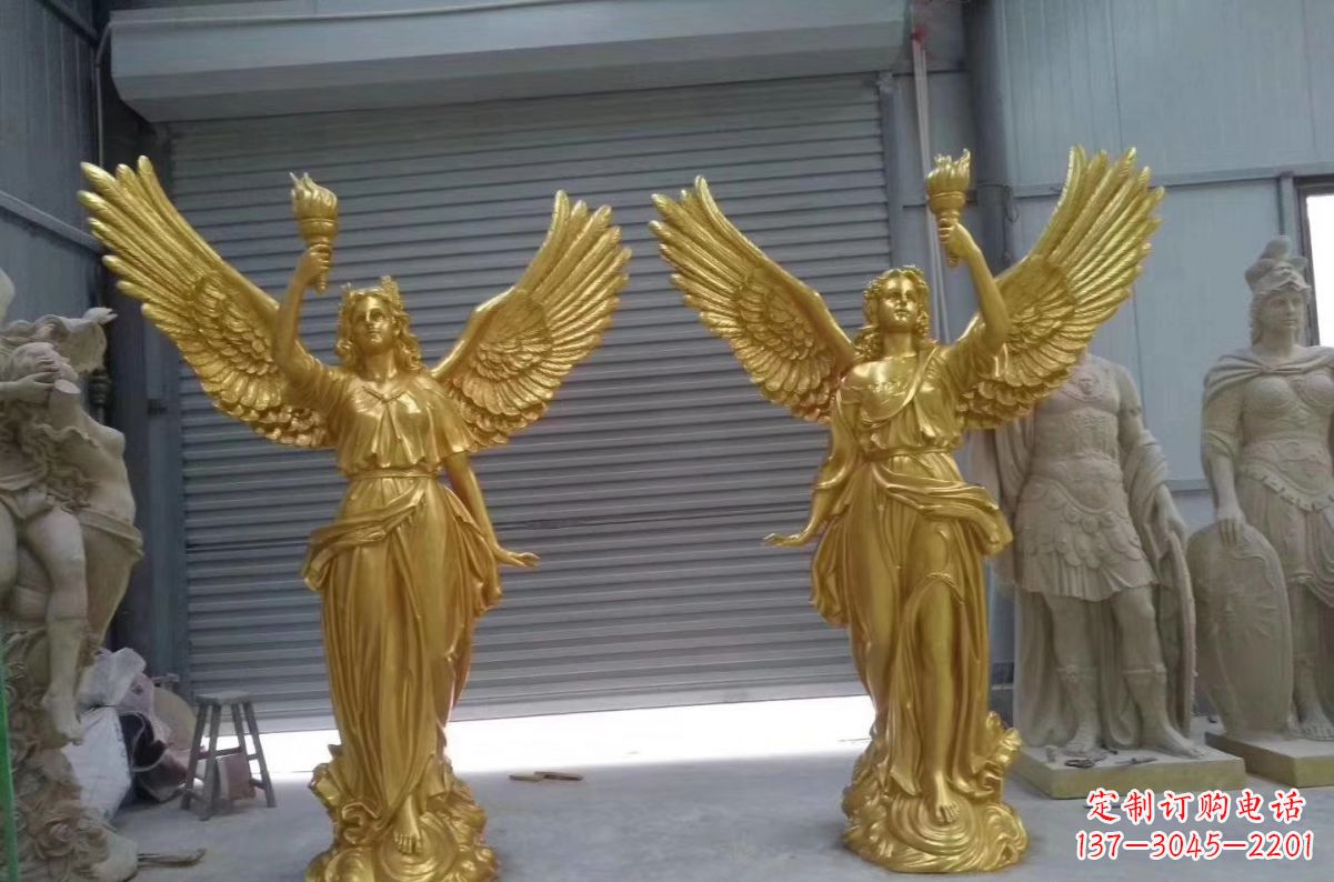 丽水玻璃钢天使西方人物雕塑之美