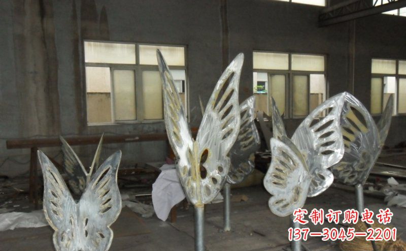 丽水不锈钢彩色蝴蝶景观雕塑