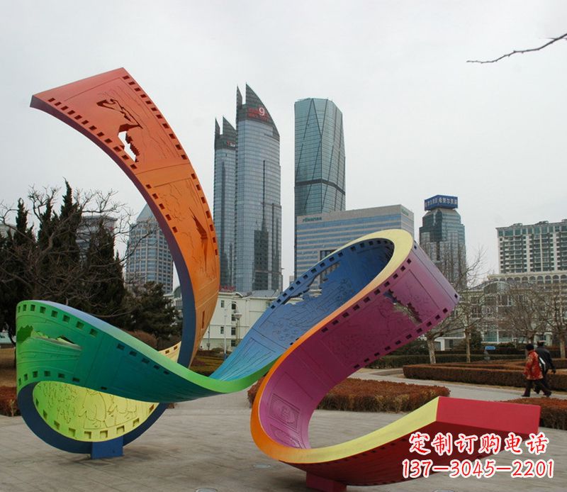 丽水不锈钢彩色胶卷雕塑