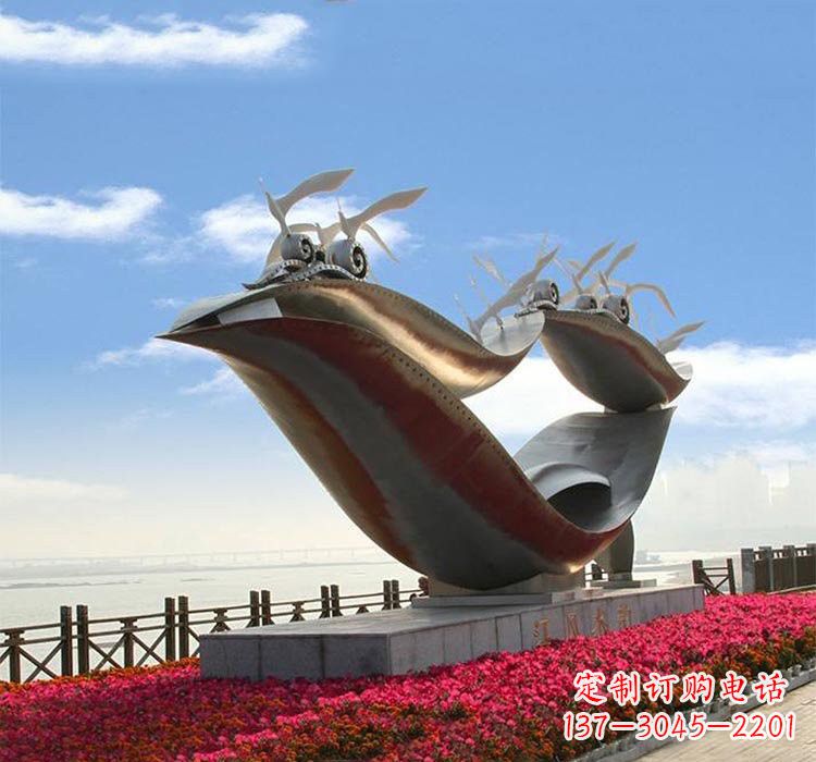 丽水海鸥雕塑——点缀不锈钢城市