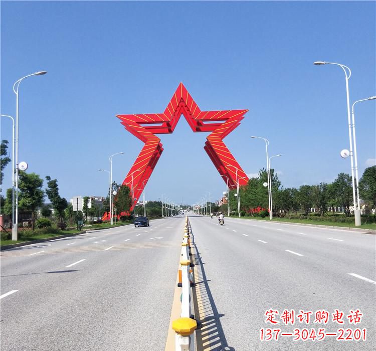 丽水不锈钢城市拱门雕塑一座精美的艺术作品