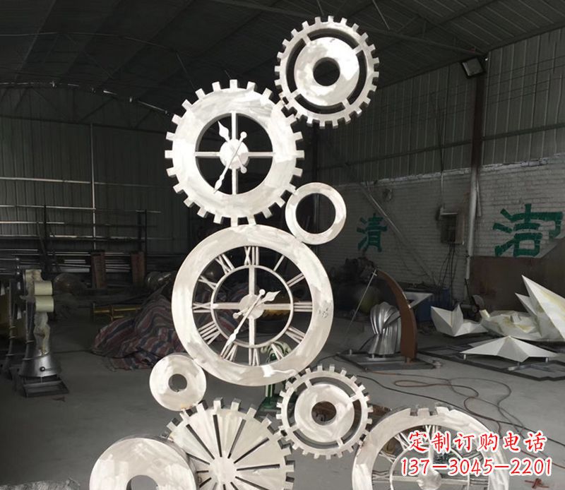 丽水不锈钢齿轮雕塑艺术与科技的完美结合