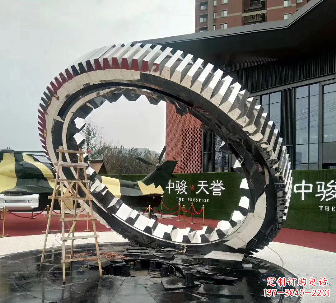 丽水不锈钢抽象齿轮雕塑1