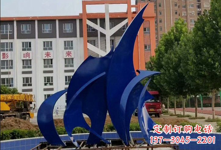 丽水不锈钢抽象船帆雕塑