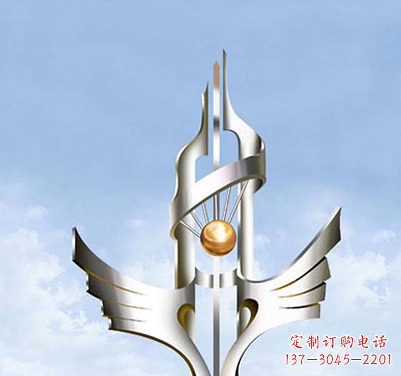丽水以不锈钢为材料的翅膀雕塑