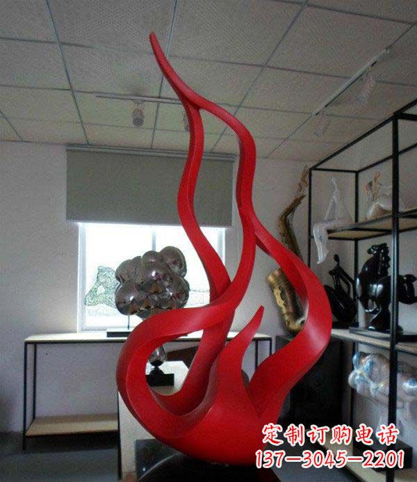 丽水精致不锈钢火苗雕塑