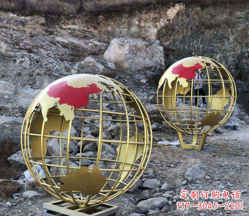丽水不锈钢制作的地球雕塑