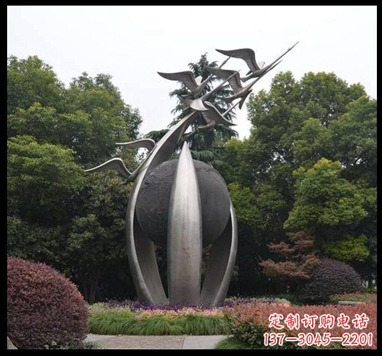 丽水不锈钢天鹅雕塑