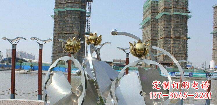 丽水不锈钢荷叶雕塑——缔造经典之美