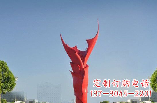 丽水不锈钢抽象火炬雕塑