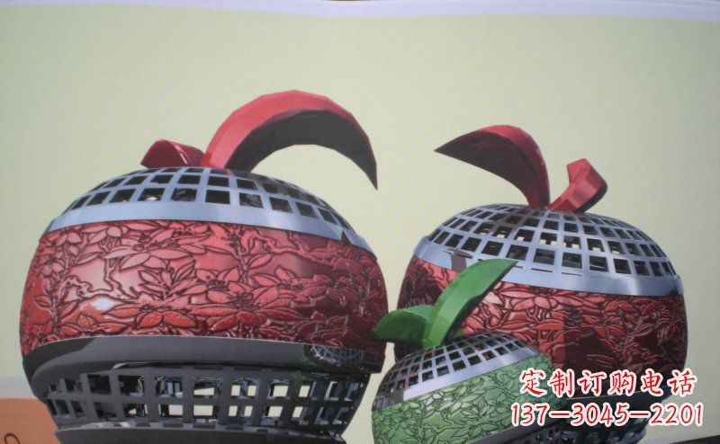 丽水不锈钢苹果雕塑