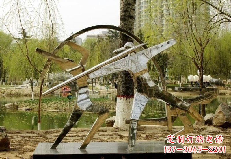 丽水不锈钢运动员雕塑
