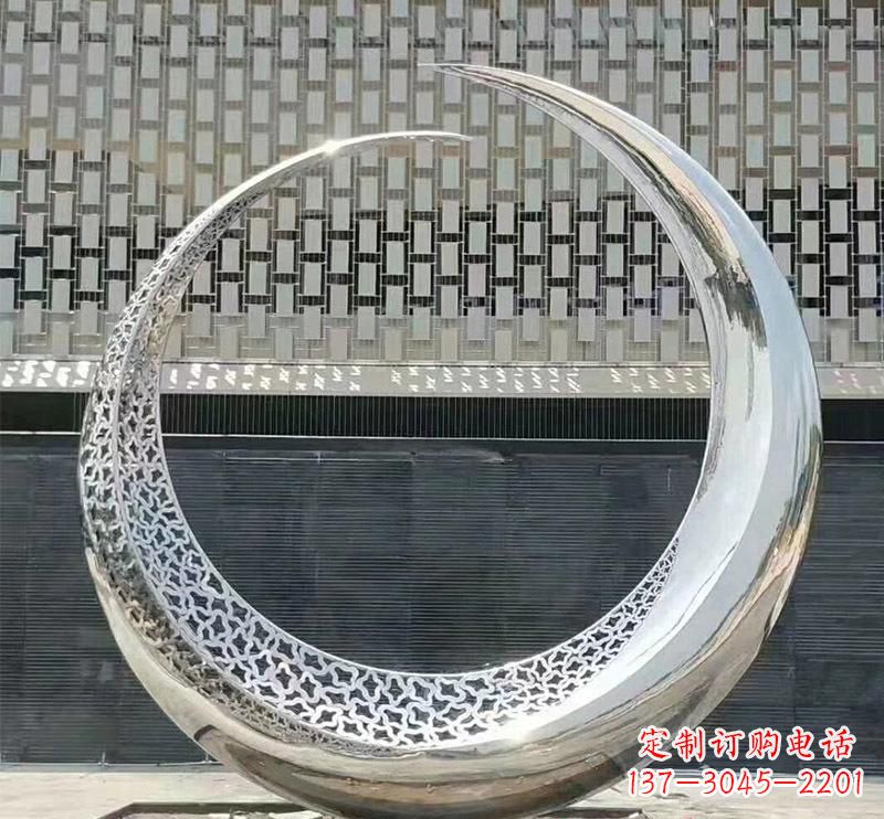 丽水精美不锈钢圆环雕塑