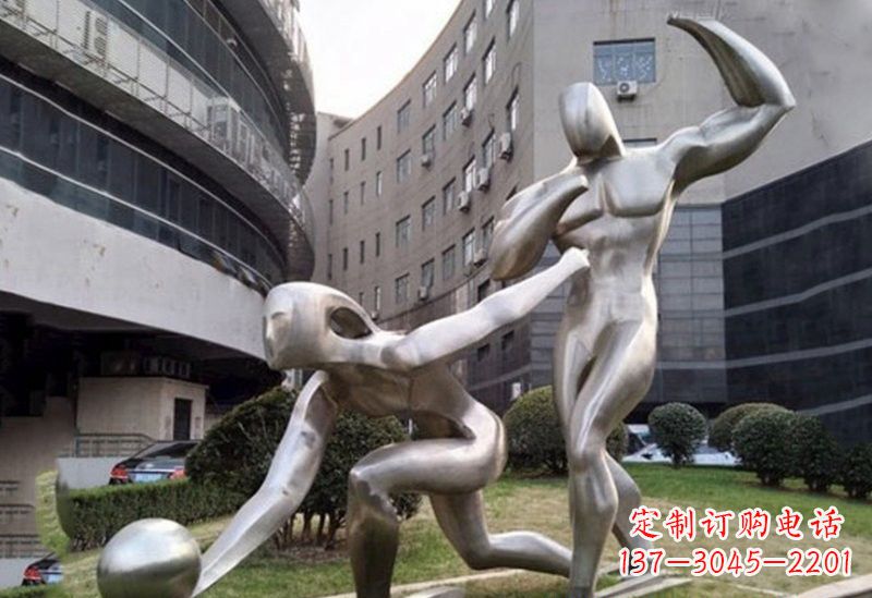 丽水不锈钢打保龄球雕塑