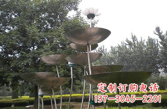 丽水不锈钢大型荷叶雕塑
