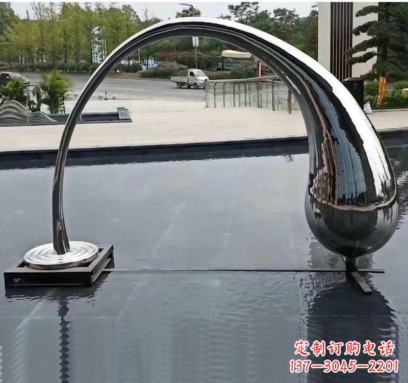 丽水不锈钢大型水滴抽象雕塑