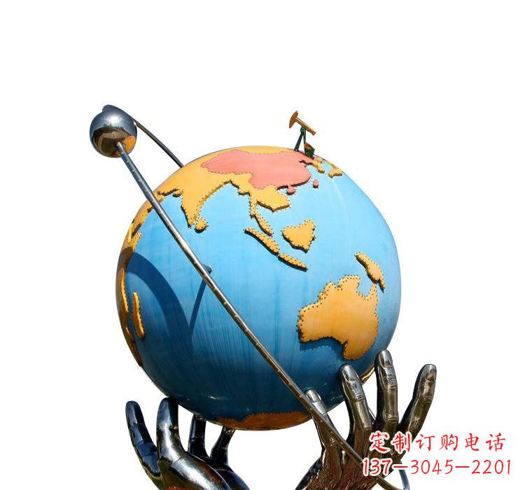 丽水不锈钢地球雕塑象征着世界和平