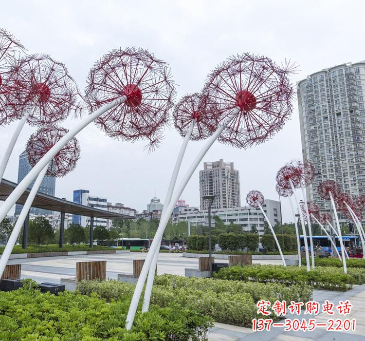 丽水不锈钢蒲公英雕塑色彩缤纷的自然之美