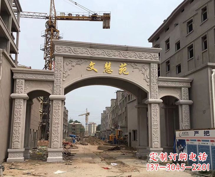丽水艺术精美的不锈钢牌坊雕塑