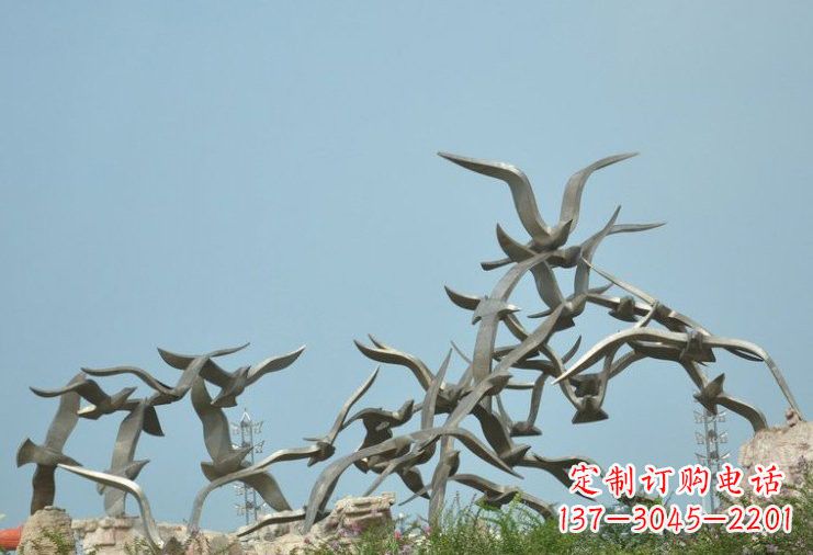 丽水不锈钢飞翔的大雁雕塑