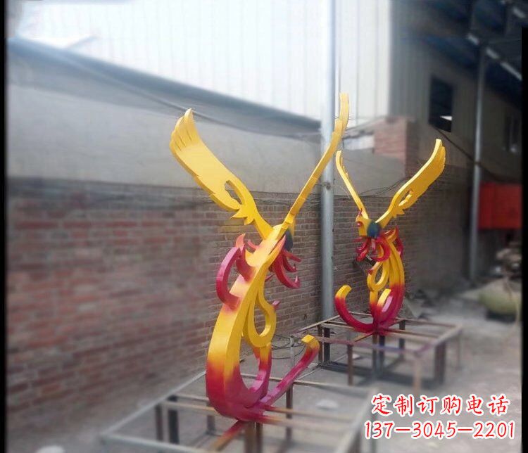 丽水凤凰雕塑美化公园景观